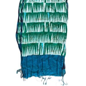 ❤️ GAP BLUE MULTI COLOR FRINGE SCARF